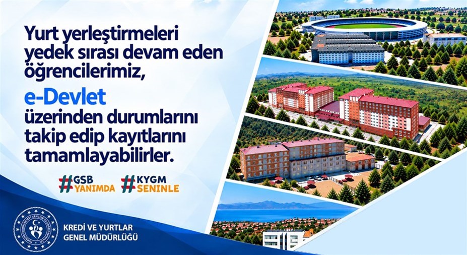 Yurtlara Yedek Yerleştirmeler Başladı