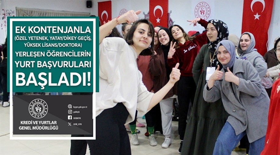 Ek Kontenjanla Yerleşen Öğrencilerin Yurt Başvuruları Başladı