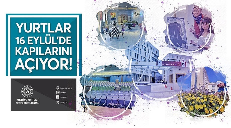 Yurtlar 16 Eylül’de Kapılarını Açıyor